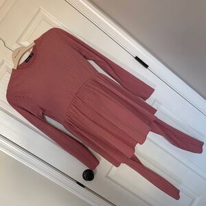 Boohoo Maternity Ribbed Pink Set